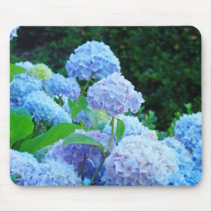 青いアジサイは花mousepadの花柄の庭いじりをします マウスパッド