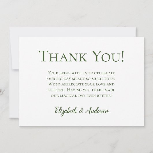 青いアジサイフローラ水結婚色の写真 サンキューカード (裏面)