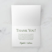 青いアジサイフローラ水結婚色の写真 サンキューカード (内部)