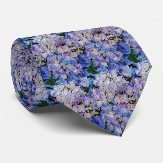 青いアジサイメンズ首のタイ ネクタイ (ロール)