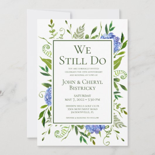 青いアジサイ我々はまだ 招待状 (正面)