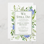 青いアジサイ我々はまだ 招待状 (正面/裏面)