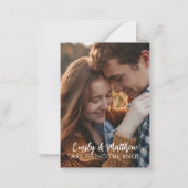 青いアジサイ日付カードの保存 ノートカード (裏面)