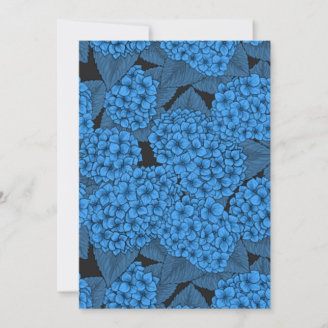 青いアジサイ (正面)