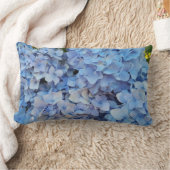 青いアジサイ2 ランバークッション (ブランケット)