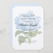 青いアジサイ グランミレニアル ブライダルシャワー 招待状 (正面/裏面)