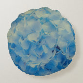 青いアジサイ ラウンドクッション (裏面)