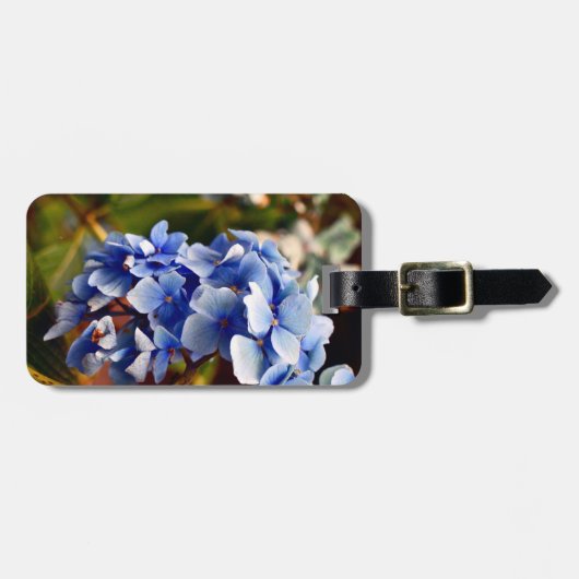青いアジサイ ラゲッジタグ (正面横)