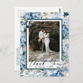 青いアジサイ | 感謝の写真 ポストカード (正面/裏面)