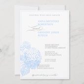 青いアジサイ 招待状 (正面)