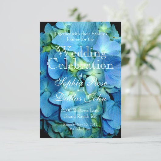 青いアジサイ 招待状 (スタンド正面)