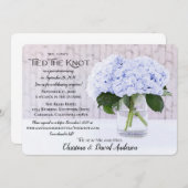 青いアジサイ　私たちは結ばれた 招待状 (正面/裏面)