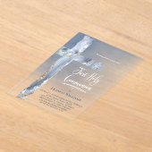 青いアジト | 第一聖餐式 アクリル招待状 (レイダウン)