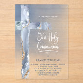 青いアジト | 第一聖餐式 アクリル招待状 (正面)