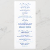 青いアディロンドバックチェア | 式典プログラム プログラム (裏面)