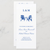 青いアディロンドバックチェア | 式典プログラム プログラム (正面/裏面)