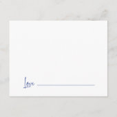 青いアドバイスと大学院への願い エンクロージャーカード (裏面)