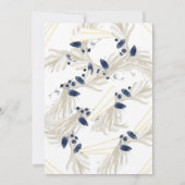 "青いアネモネの花: フローラルウェディング" セーブザデート (裏面)