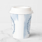 青いアネモネを持つゾウ男の子のシャワー 紙コップ (右)