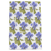 青いアネモネオンホワイト ミディアムペーパーバッグ (正面)