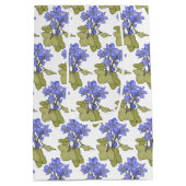 青いアネモネオンホワイト ミディアムペーパーバッグ (裏面)