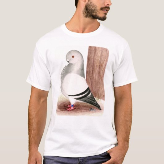 青いアフリカのフクロウハト Tシャツ (正面)