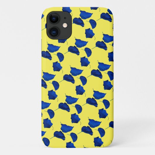 青いアプリコットツリー葉のiPhone 11ケース Case-Mate iPhoneケース (裏面)