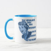 青いアポストロフィーのマグ マグカップ (左)