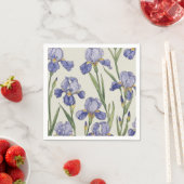 青いアヤメの花 スタンダードカクテルナプキン (インサイチュ)
