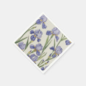青いアヤメの花 スタンダードカクテルナプキン (角)