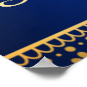 青いアライ王室のアムアーチンドゥー教のカップルインディアン ポスター (角)