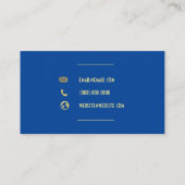 青いアルコール飲料のボトルのしぶきのバーテンダーのMixologist 名刺 (裏面)