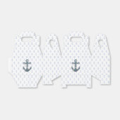 青いアンカーが白地に映える 青いアンカーエレメント付き フェイバーボックス (折り畳みなし)