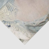 青いアンティークヴィンテージビクトリアンフローラの分離 薄葉紙 (詳細)