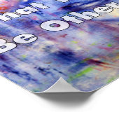 青いアートと引用文でいい ポスター (角)