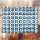 青いアールデコパターン ウィンドウサイン (シート2)