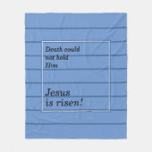 青いイエスは復活祭を起こした フリースブランケット (正面)