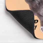 青いイギリスのShorthair猫のmousepad: だめにされた腐った マウスパッド (コーナー)