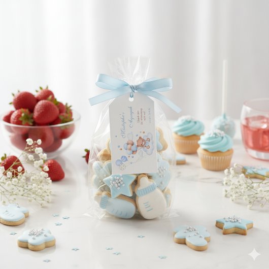 青いイスラム教のアキカ男子ギフトタグ ギフトタグ