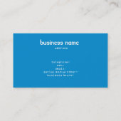 青いイスラム教の幾何学的設計 名刺 (裏面)