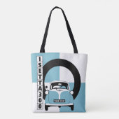 青いイセッタバブルマイクロカートをパーソナライズ トートバッグ (裏面)