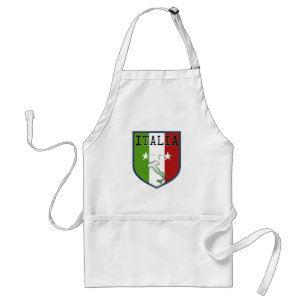 青いイタリアの旗の頂上の料理のエプロン スタンダードエプロン