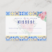 青いイタリアンタイル乳房Miaゲームカード プレイスカード (正面)