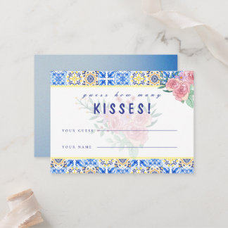 青いイタリアンタイル乳房Miaゲームカード プレイスカード