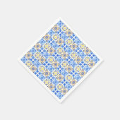 青いイタリアンタイル乳房Mia赤ちゃんシャワー スタンダードカクテルナプキン (角)