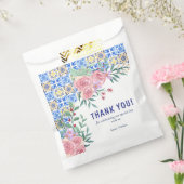 青いイタリアンタイル乳房Mia赤ちゃんシャワー フェイバーバッグ (封をした状態)