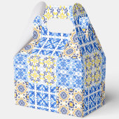 青いイタリアンタイル乳房Mia赤ちゃんシャワー フェイバーボックス (裏面)