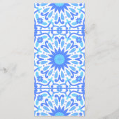 青いイタリアンタイル黄色の赤ちゃんシャワーミニマル メニュー (裏面)