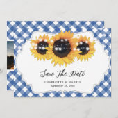 青いイチョウ素朴ムひま結婚わり写真 セーブザデート (正面/裏面)