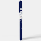 青いイニシャルモノグラムiPhone 16 pro max case Case-Mate iPhoneケース (裏面 / 左)